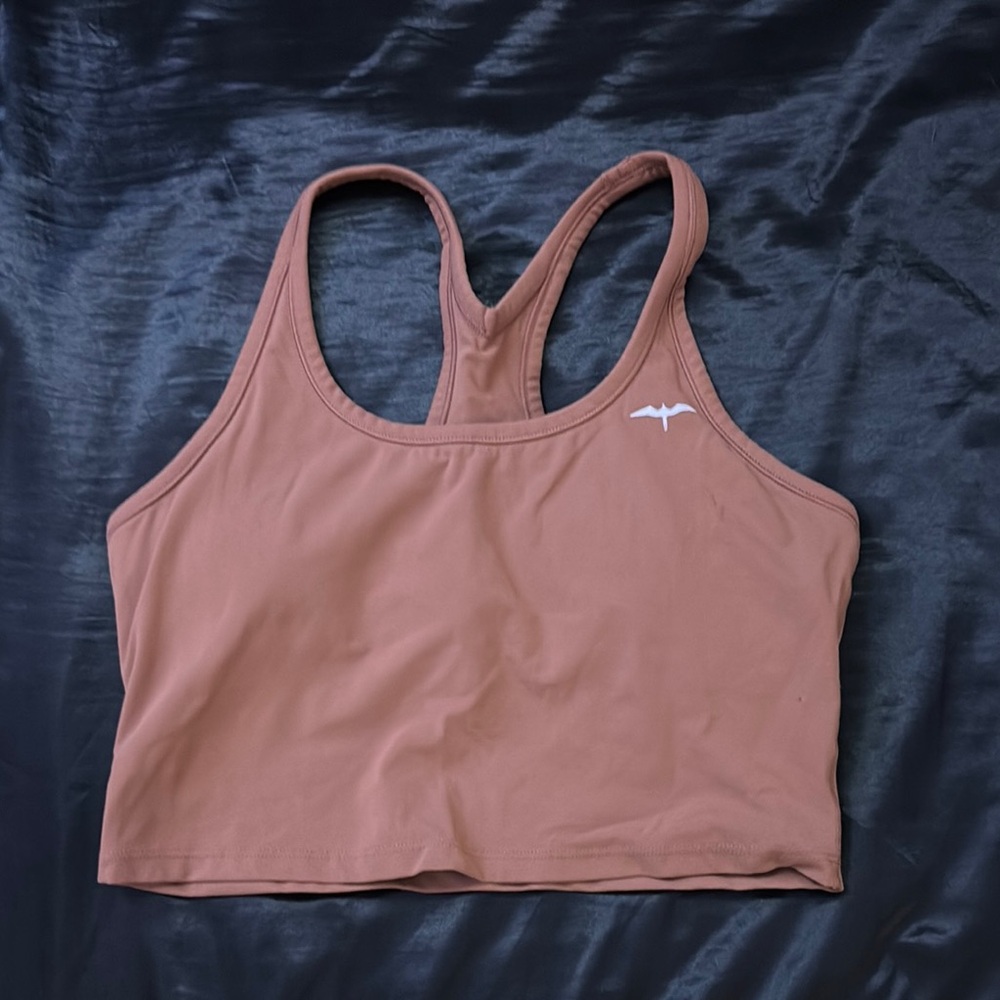 Brown Racerback Sports Bra